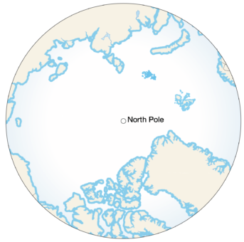 A Coastal Margin on the Arctic Ocean is any point on land Example Image